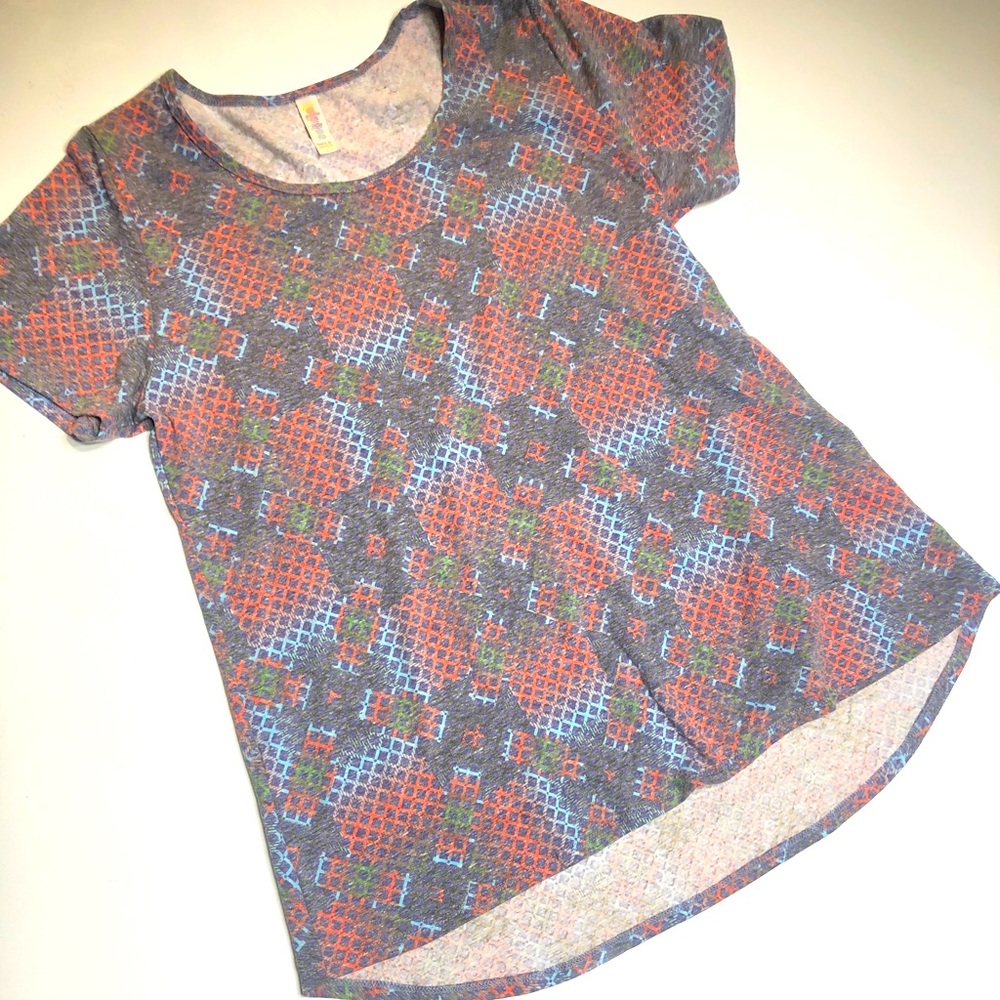Orange Blue Grey Fun Patterned Classic Tee